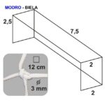 Síť ná bránu 7,5x2,5m, hloubka 2m, 12cm oko, 3mm uzlová